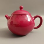 Carmine Red Pan Teapot