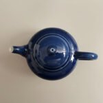 Deep Blue Porcelain Round-Pearl Teapot - Image 3