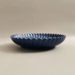 Deep Blue Glazed Chrysanthemum-Petal Saucer