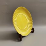 Yellow Glazed Chrysanthemum-Petal Saucer - Image 2