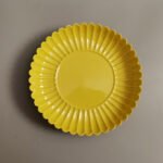Yellow Glazed Chrysanthemum-Petal Saucer - Image 3