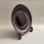 Eggplant Purple Glazed Chrysanthemum-Petal Saucer - Image 2