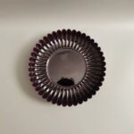 Eggplant Purple Glazed Chrysanthemum-Petal Saucer - Image 3