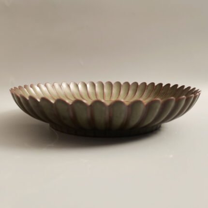 Tea-Dust Glazed Chrysanthemum-Petal Saucer