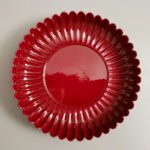 Carmine Red Chrysanthemum-Petal Saucer - Image 3