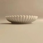 White Glazed Chrysanthemum-Petal Saucer