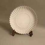 White Glazed Chrysanthemum-Petal Saucer - Image 2