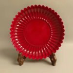 Carmine Red Chrysanthemum-Petal Saucer - Image 2