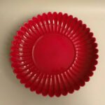 Carmine Red Chrysanthemum-Petal Saucer - Image 3