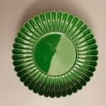 Emerald Green Chrysanthemum-Petal Saucer - Image 3