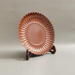 Purple-Brown Glazed Chrysanthemum-Petal Saucer - Image 2